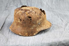 German helmet. Souvenir from Normandy. Recent discovery.