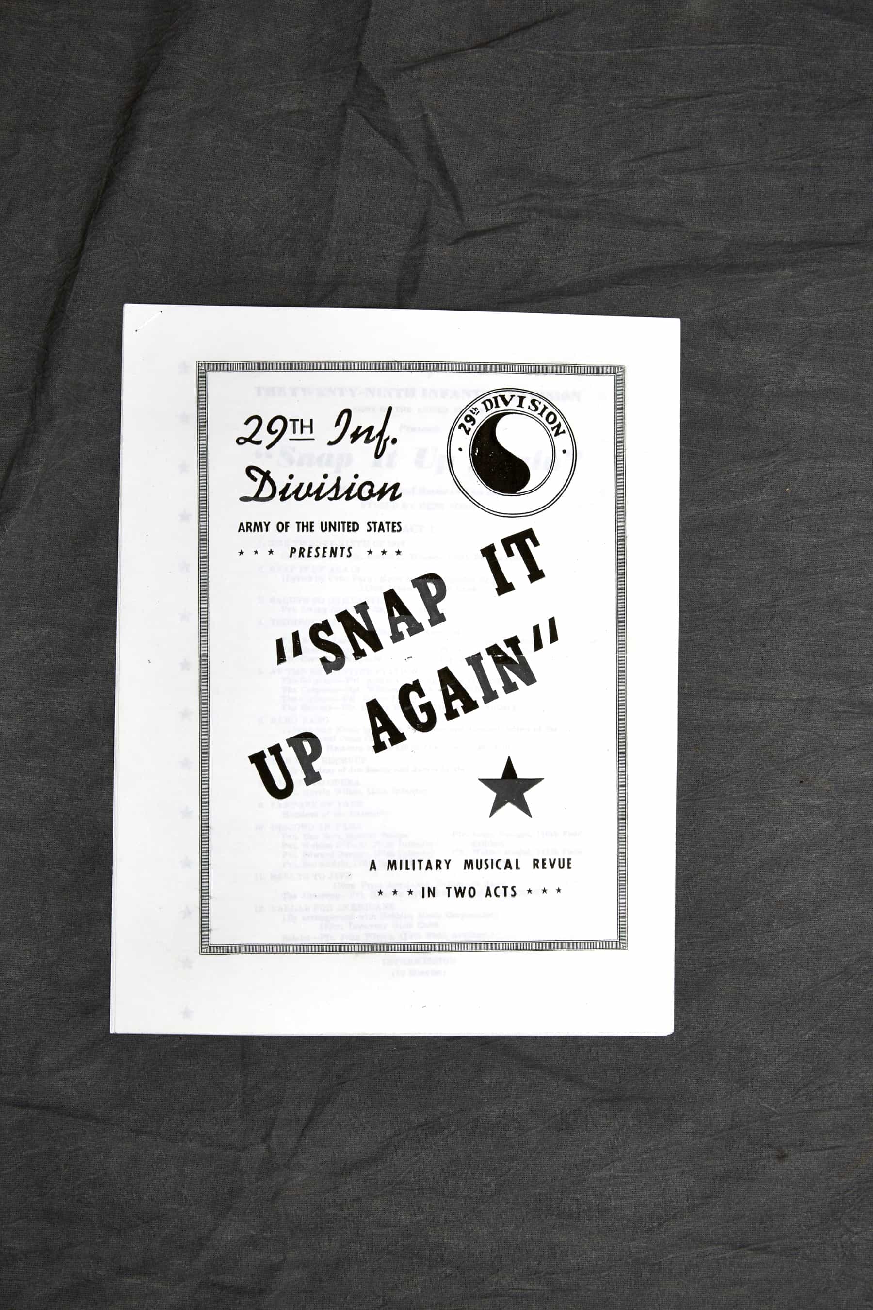 29th Inf Div Musical Revue Programme