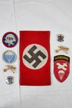 US Airborne Badges and Nazi Swastika Armband